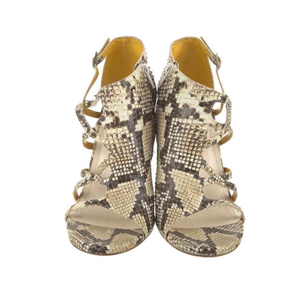 SOLD Maison Martin Margiela Python Snakeskin T-Strap Sandals IT 37.5 - Picture 4 of 9